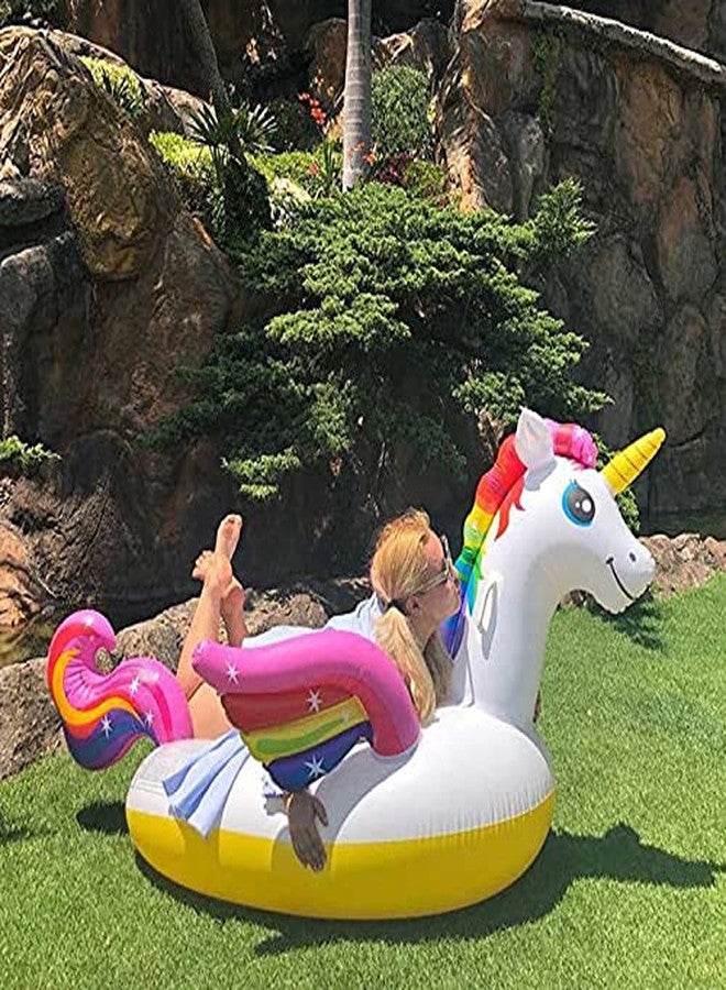 Glan Inflatable Pool Mat Float Swimming Pool Floating Mat Summer Beach Pool Party Float Lounge for Kids and Adults (Animal Swim Ring) - Image 3